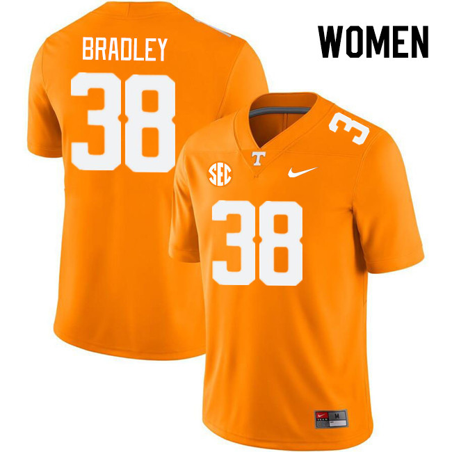 Women #38 Chandavian Bradley Tennessee Volunteers College Football Jerseys Stitched Sale-Orange - Click Image to Close